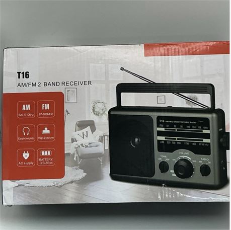 T16 AM/FM 2 Band Receiver radio