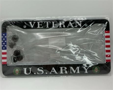 Veteran License Plate Cover 2pck