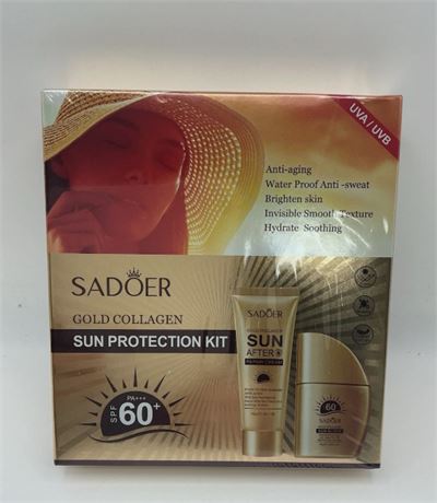 SADOER Gold Collagen Sun Protection & Repair Kit SPF60+ NEW Sealed