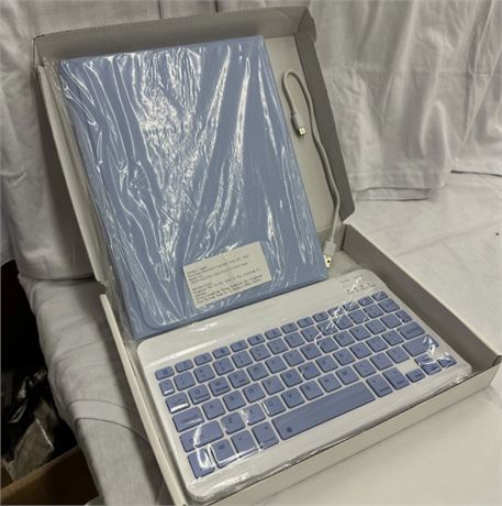 iPad Pro 11 Inch Wireless Keyboard Leather Case 1/2/3/4th Gens - Purple