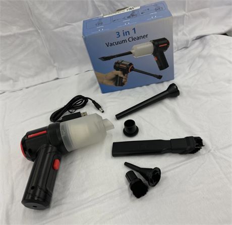 Portable Cordless Car Vacuum Cleaner HighPower Suction 3-in-1