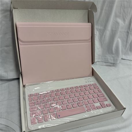 iPad Pro 11 Inch Wireless Keyboard Leather Case 1/2/3/4th Gens - Pink