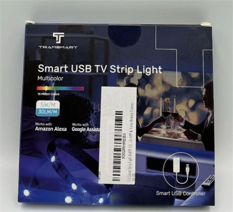 Tramsmart Smart USB TV Strip Light Multicolor 6.5FT (2m)