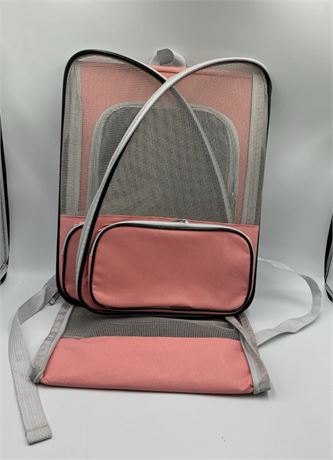 Per Carrier For Dogs & Cats, Ventilated w/ Safety Strap, Pet Traveler Backpack