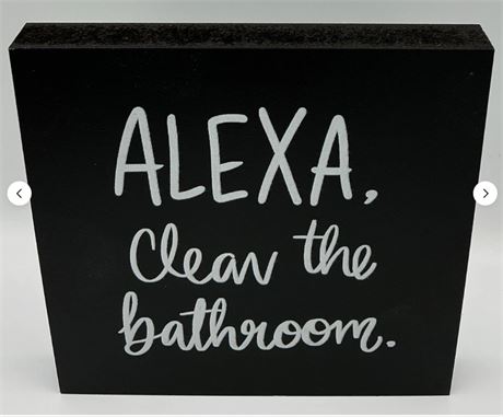 2 PCs Clean The Bathroom Sign MB95815