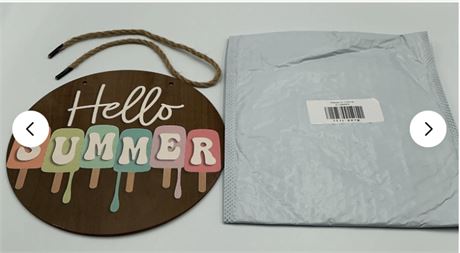 2 pcs Hello Summer Hanging Sign C09692