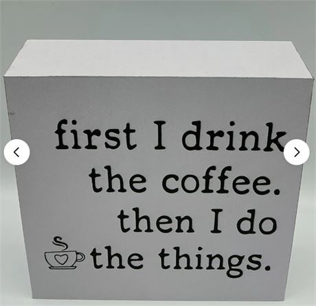 2 pcs Coffee Quote Plaque Sign 96939