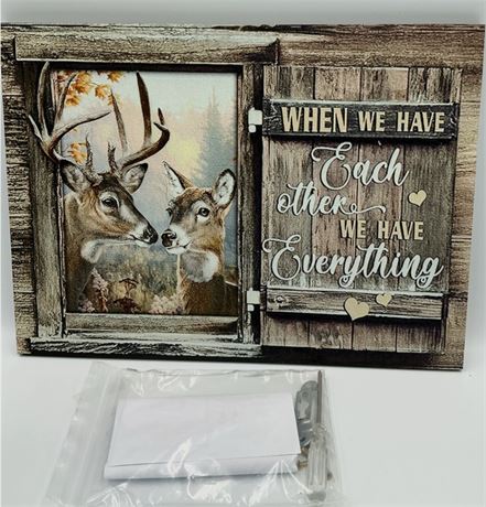 2 PCs Deer Wall Art With Quote YG43088