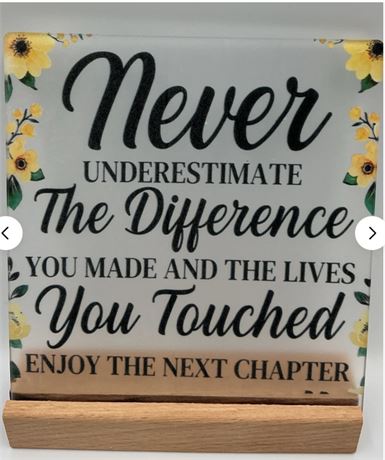 2 pcs Motivational Quote Table Plaque Y12431