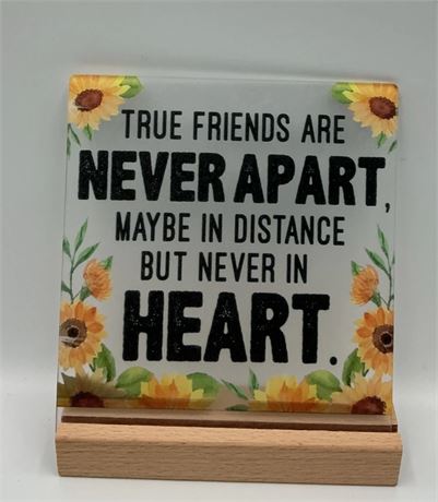 2 PCs True Friends Quote Table Plaque Y76602