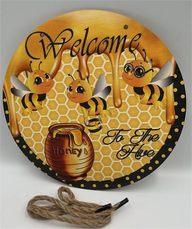 2 PCs Welcome Hanging Sign C16983