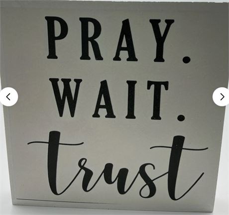 2 pcs Pray Wait Trust Plaque MB69473