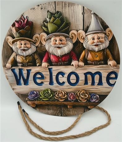 2 PCs Welcome Hanging Sign C16537