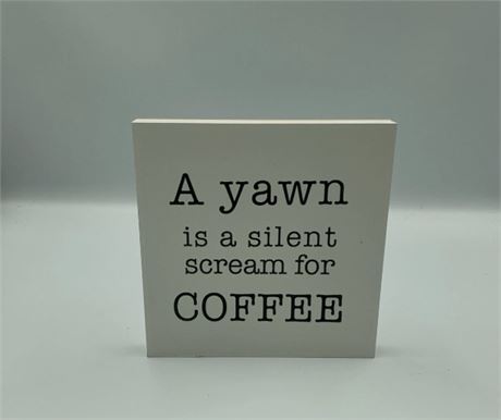 2 Pc Coffee Quote Plaque MB07732