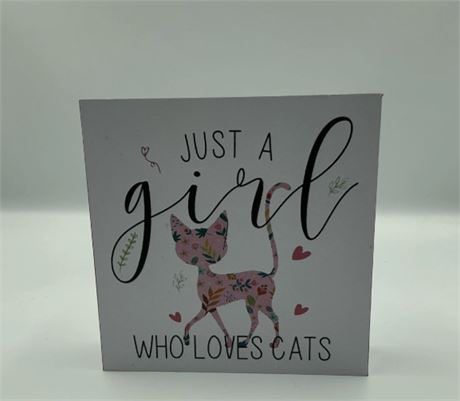 2 Pc Cats Desk Sign D46107