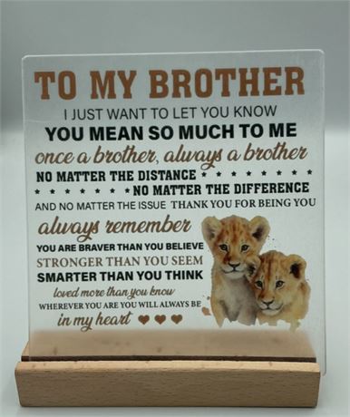 2 Pc Brother Appreciation Sign Y91399