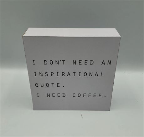 2 Pc Wooden Coffee Sign D50977