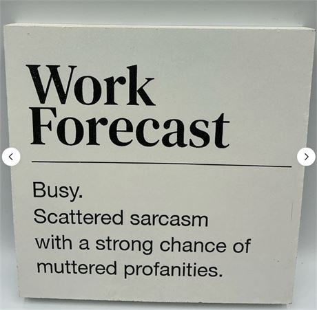 2 PCs Work Forecast Table Sign MB65304