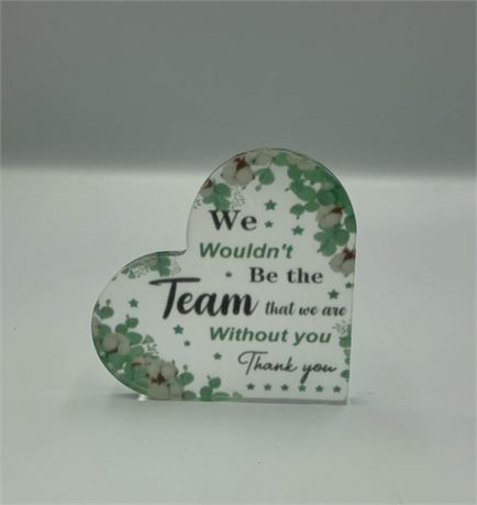 2 Pc Heart Shaped Acrylic appreciation Plaque Y57388