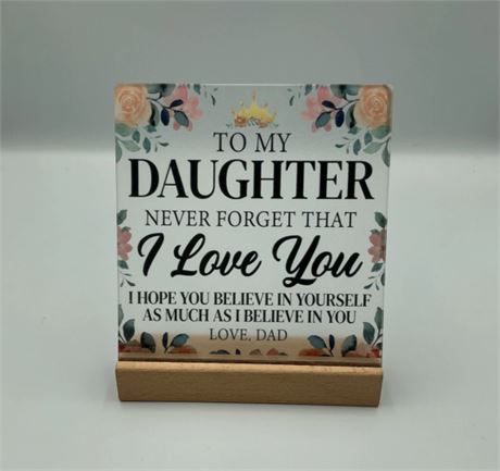 2 Pc Daughter Love Decorative Plaque Y79089
