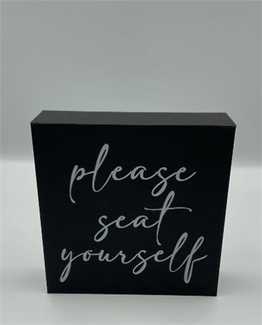 2 Pc Please Seat Yourself Sign Plaque D88547