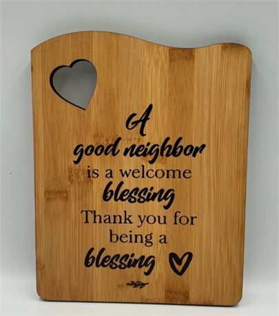 2 pcs Decorative Wood Sign with Good Neighbor Message E81819