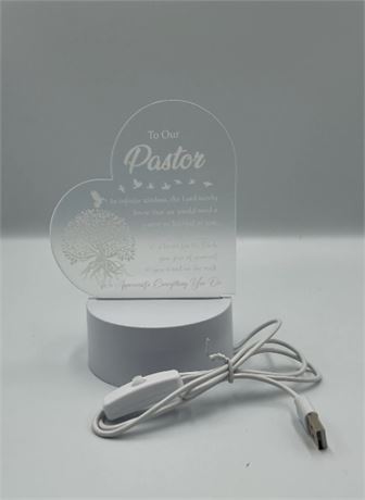 2 Pc Led Acrylic Plaque For A Pastor 3780322484