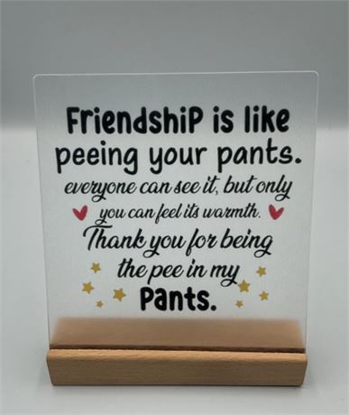 2 Pc Funny Friendship Quote Plaque Y37903