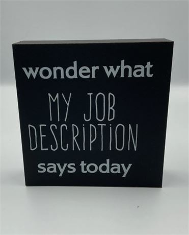 2 Pc Funny Office Wooden Block Sign D 75160