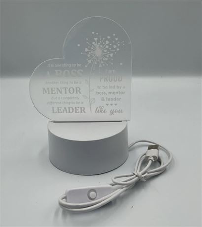 2 Pc Boss Themed Led Acrylic Plaque 5336539037