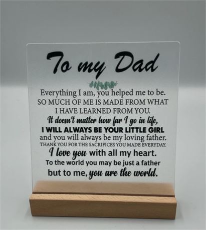 2 Pc Dad Quote Plaque Y58089