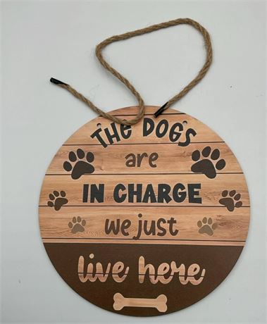 2 Pc Dog Themed Hanging Sign C153081