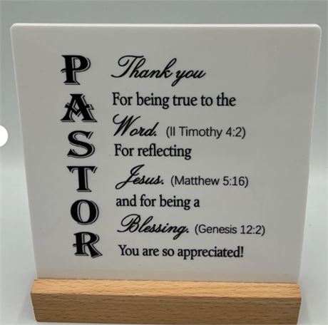 2 pcs Christian pastor Gift Plaque 4003725692