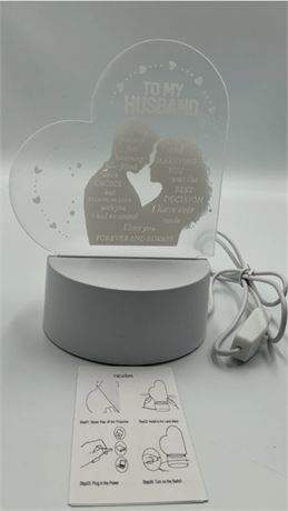 2 pcs Romantic Message for Husband Acrylic LED 9908672142