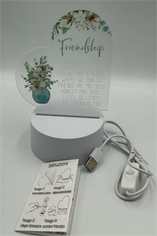2 pcs Acrylic Friendship keepsake with Light Up