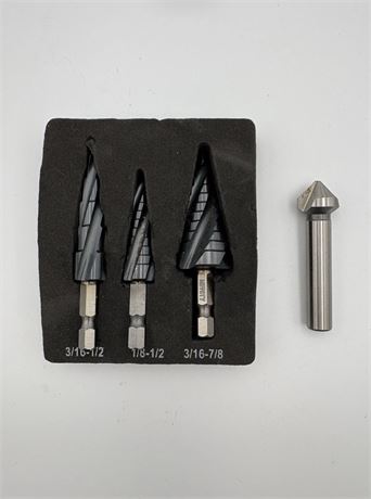 Set of METOTY step drill Bit & a single countersink Bits