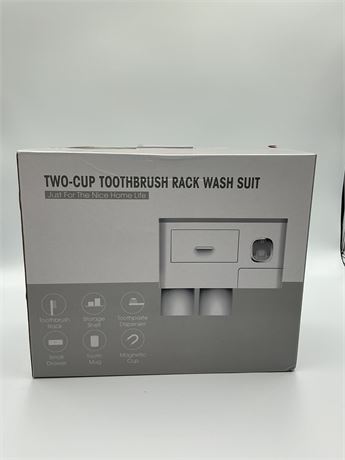 Two Cup toothbrush rack wash suit