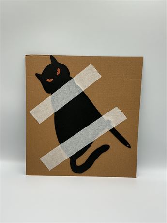 Black cat metal cut out / decor