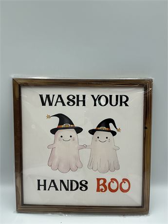 Wash your hands boo sign