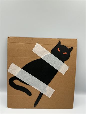 Black cat paper cut out / decor