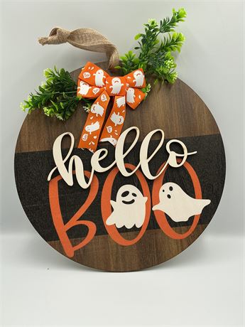 Hello Boo Wall Hanging Sign